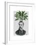 Aspidistra Head Plant Head-Fab Funky-Framed Art Print