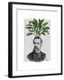 Aspidistra Head Plant Head-Fab Funky-Framed Art Print