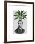 Aspidistra Head Plant Head-Fab Funky-Framed Art Print