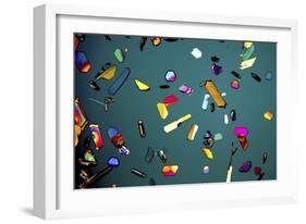 Aspirin Crystals, Light Micrograph-Robert Markus-Framed Photographic Print