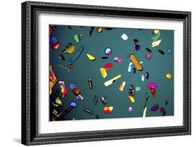 Aspirin Crystals, Light Micrograph-Robert Markus-Framed Photographic Print