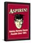 Aspirin Making Morning Classes Possible Funny Retro Poster-null-Framed Poster