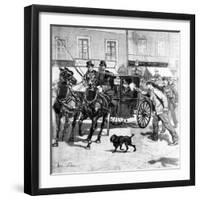 Assassination Attempt on Francesco Crispi-null-Framed Art Print