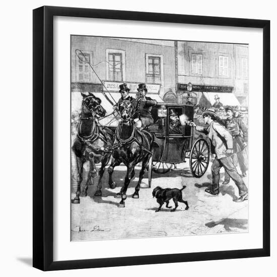 Assassination Attempt on Francesco Crispi-null-Framed Art Print