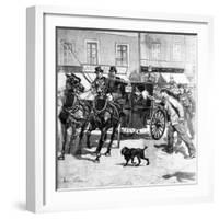 Assassination Attempt on Francesco Crispi-null-Framed Art Print