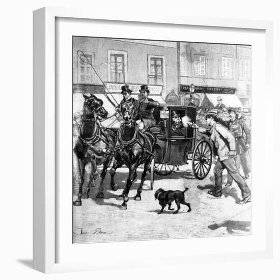 Assassination Attempt on Francesco Crispi-null-Framed Art Print