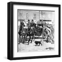 Assassination Attempt on Francesco Crispi-null-Framed Art Print