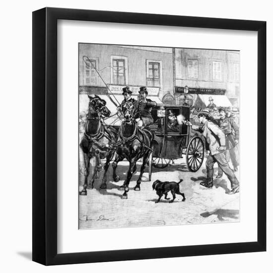 Assassination Attempt on Francesco Crispi-null-Framed Art Print