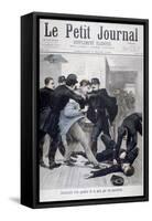 Assassination of a Policeman by an Anarchist, 1895-Lionel Noel Royer-Framed Stretched Canvas