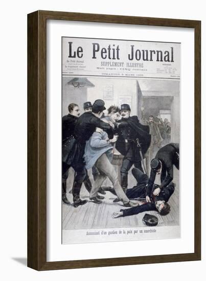 Assassination of a Policeman by an Anarchist, 1895-Lionel Noel Royer-Framed Giclee Print