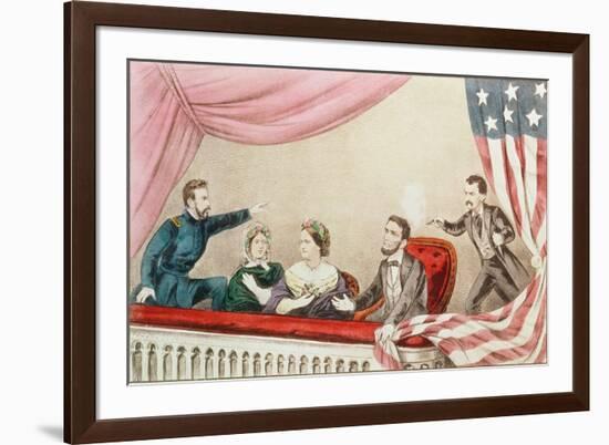 Assassination of Abraham Lincoln-Currier & Ives-Framed Giclee Print