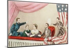 Assassination of Abraham Lincoln-Currier & Ives-Mounted Giclee Print