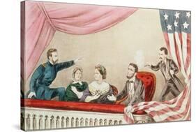 Assassination of Abraham Lincoln-Currier & Ives-Stretched Canvas