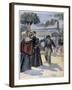 Assassination of Elisabeth of Bavaria by Luigi Lucheni, 1898-null-Framed Giclee Print
