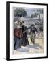 Assassination of Elisabeth of Bavaria by Luigi Lucheni, 1898-null-Framed Giclee Print