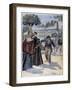 Assassination of Elisabeth of Bavaria by Luigi Lucheni, 1898-null-Framed Giclee Print