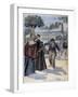 Assassination of Elisabeth of Bavaria by Luigi Lucheni, 1898-null-Framed Giclee Print