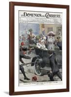 Assassination of Franz Ferdinand, Archduke of Austria, and His Wife Sophie, in Sarajevo-Stefano Bianchetti-Framed Giclee Print