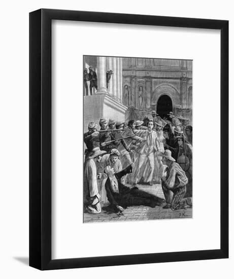 Assassination of Garcia Moreno-null-Framed Art Print