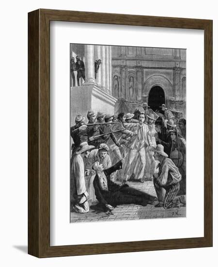 Assassination of Garcia Moreno-null-Framed Art Print