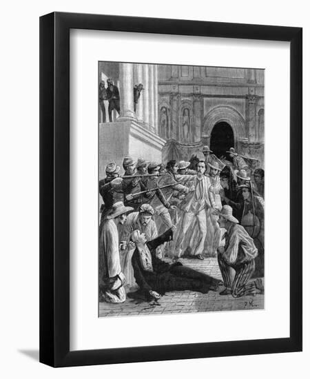 Assassination of Garcia Moreno-null-Framed Art Print