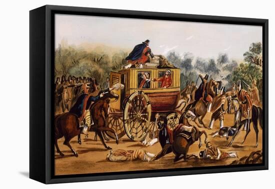 Assassination of General Quiroga, February 1835-Carlos Nebel-Framed Stretched Canvas