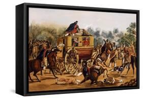 Assassination of General Quiroga, February 1835-Carlos Nebel-Framed Stretched Canvas