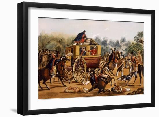 Assassination of General Quiroga, February 1835-Carlos Nebel-Framed Giclee Print