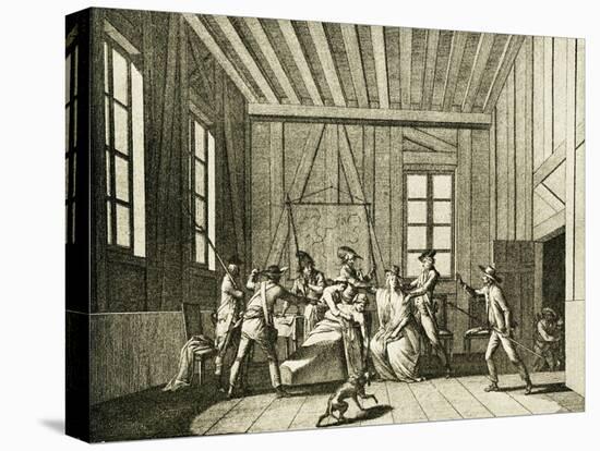 Assassination of Jean-Paul Marat --Jacques Francois Joseph Swebach-Stretched Canvas