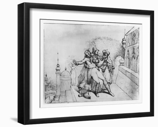 Assassination of Kleber in Cairo, 14 June 1800-null-Framed Giclee Print