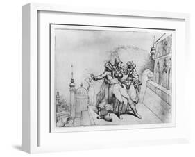 Assassination of Kleber in Cairo, 14 June 1800-null-Framed Giclee Print