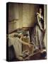 Assassination of Marat by Charlotte Corday by Paul Baudry-null-Stretched Canvas