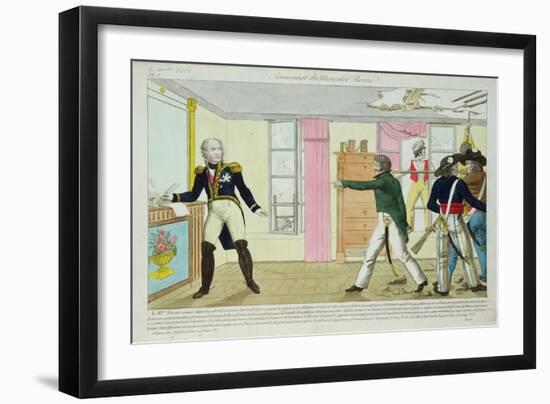 Assassination of Marshal Brune in Avignon, 2 August 1815, 1815-null-Framed Premium Giclee Print