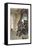 Assassination of the Duke of Buckingham-Stefano Bianchetti-Framed Stretched Canvas