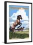 Assateague Island - Wild Horses-Lantern Press-Framed Art Print