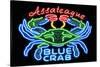 Assateague, Maryland - Blue Crab Neon Sign-Lantern Press-Stretched Canvas