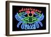 Assateague, Maryland - Blue Crab Neon Sign-Lantern Press-Framed Art Print