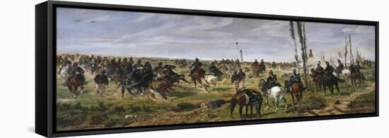 Assault on Madonna Della Scoperta, 1864-1868-Giovanni Fattori-Framed Stretched Canvas