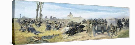 Assault on Madonna Della Scoperta, Circa 1864-1868-Giovanni Fattori-Stretched Canvas