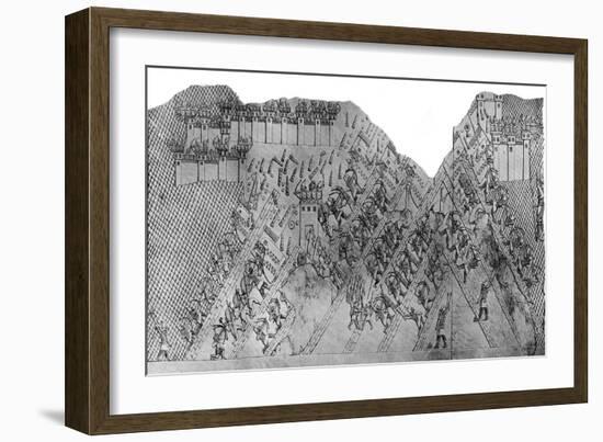 Assault on the City of Lachish, 700-692 Bc, (C1900-192)-Austen Henry Layard-Framed Giclee Print