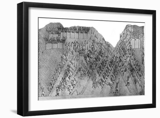 Assault on the City of Lachish, 700-692 Bc, (C1900-192)-Austen Henry Layard-Framed Giclee Print