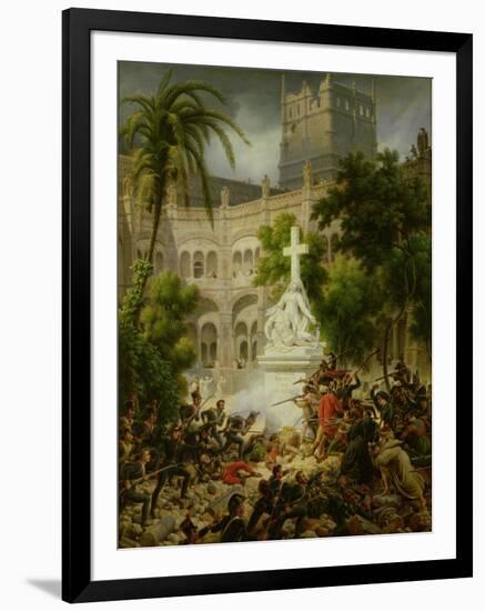 Assault on the Monastery of San Engracio in Zaragoza, 8th February 1809, 1827-Louis Lejeune-Framed Giclee Print