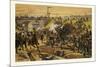 Assault on the Railway Dam before Orleans by the First Bavarian Corps on 11 October 1870. the Franc-null-Mounted Giclee Print