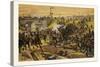 Assault on the Railway Dam before Orleans by the First Bavarian Corps on 11 October 1870. the Franc-null-Stretched Canvas