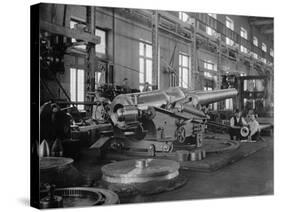 Assembled Cannon in the Foundry of the Washington Navy Yard, 1900-null-Stretched Canvas