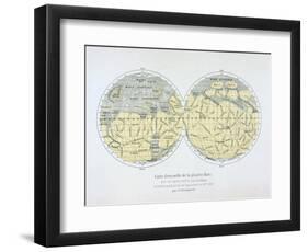 Assembled Map of the Planet Mars, from Observations Made During Six Oppositions in 1877-88-Giovanni Schiaparelli-Framed Giclee Print