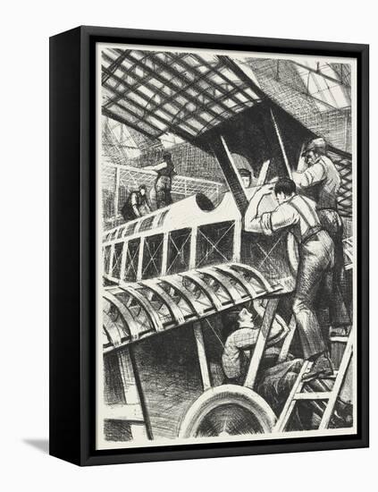 Assembling Parts, 1917 (Litho)-Christopher Richard Wynne Nevinson-Framed Stretched Canvas