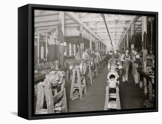 Assembling Room, Leland Faulconer Manufacturing Co., Detroit, Mich.-null-Framed Stretched Canvas