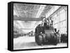 Assembling Sherman Tanks, Aiding War Effort on Home Front During WWII, Chrysler Plant in Detroit-Gordon Coster-Framed Stretched Canvas