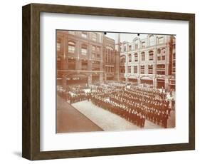 Assembly in the Playground, Jews Free School, Stepney, London, 1908-null-Framed Photographic Print